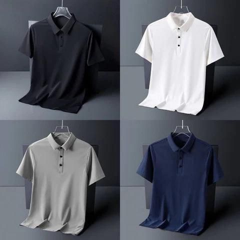 Men’s Half Sleeve Polo T-Shirt Combo (Set of 4) – Solid, Poly Matte Material